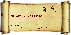 Mihók Veturia névjegykártya